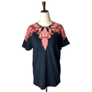 Marcelo Burlon County Of Milan Black And Pink Crew Neck Short Sleeve‎ Tee M